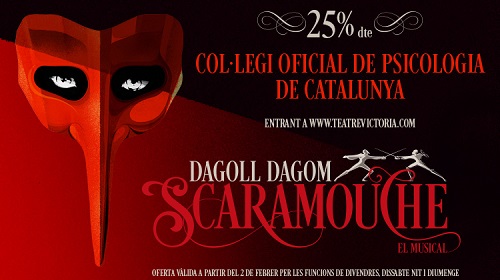 El musical Scaramouche, de Dagoll Dagom, amb un 25% de descompte per als col·legiats del COPC